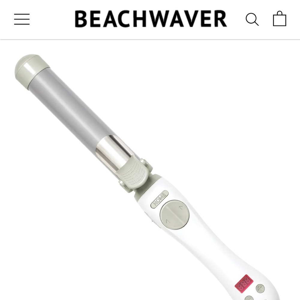 Beachwaver® S1.25 Dual Voltage White Rotating Curling Iron
